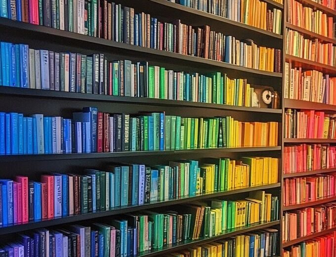 Bookshelf multicolour